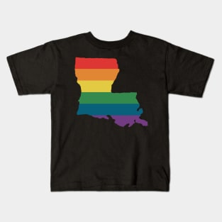 Louisiana State Rainbow Kids T-Shirt